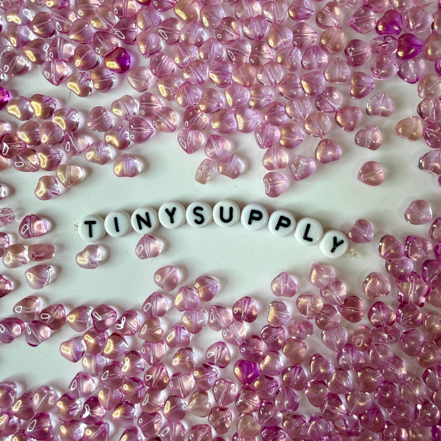 6MM Violet Colored Glass Heart Beads B06