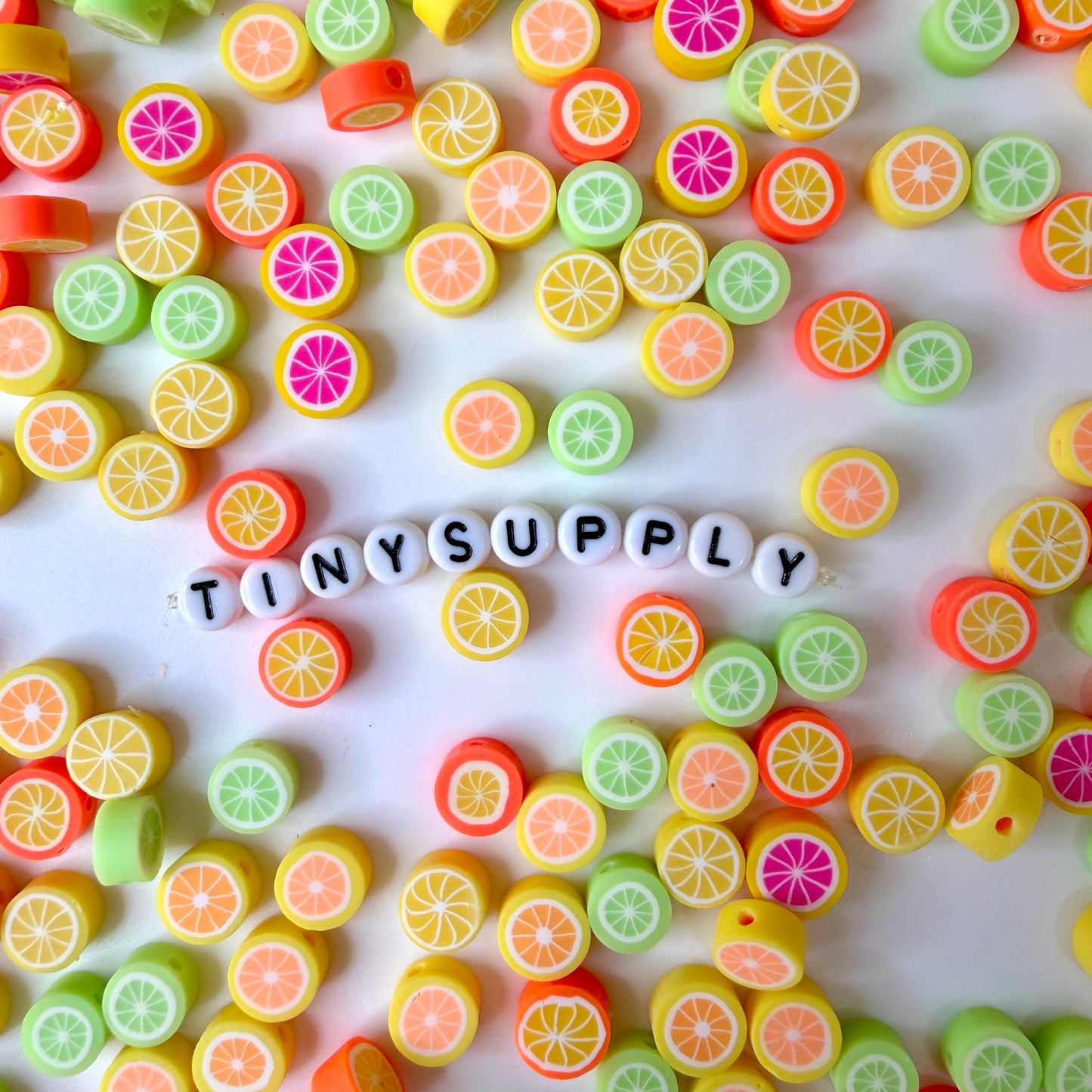 10MM Mixed Citrus Fruit Themed Polymer Clay Beads