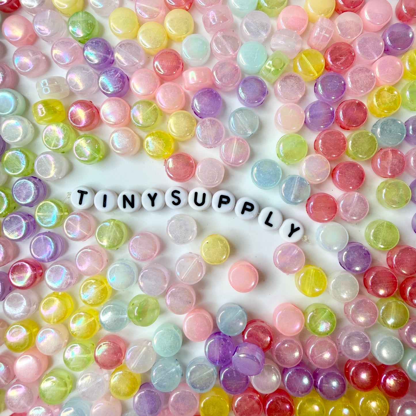 9MM AB Jelly Colored Acrylic Flat Round Bead