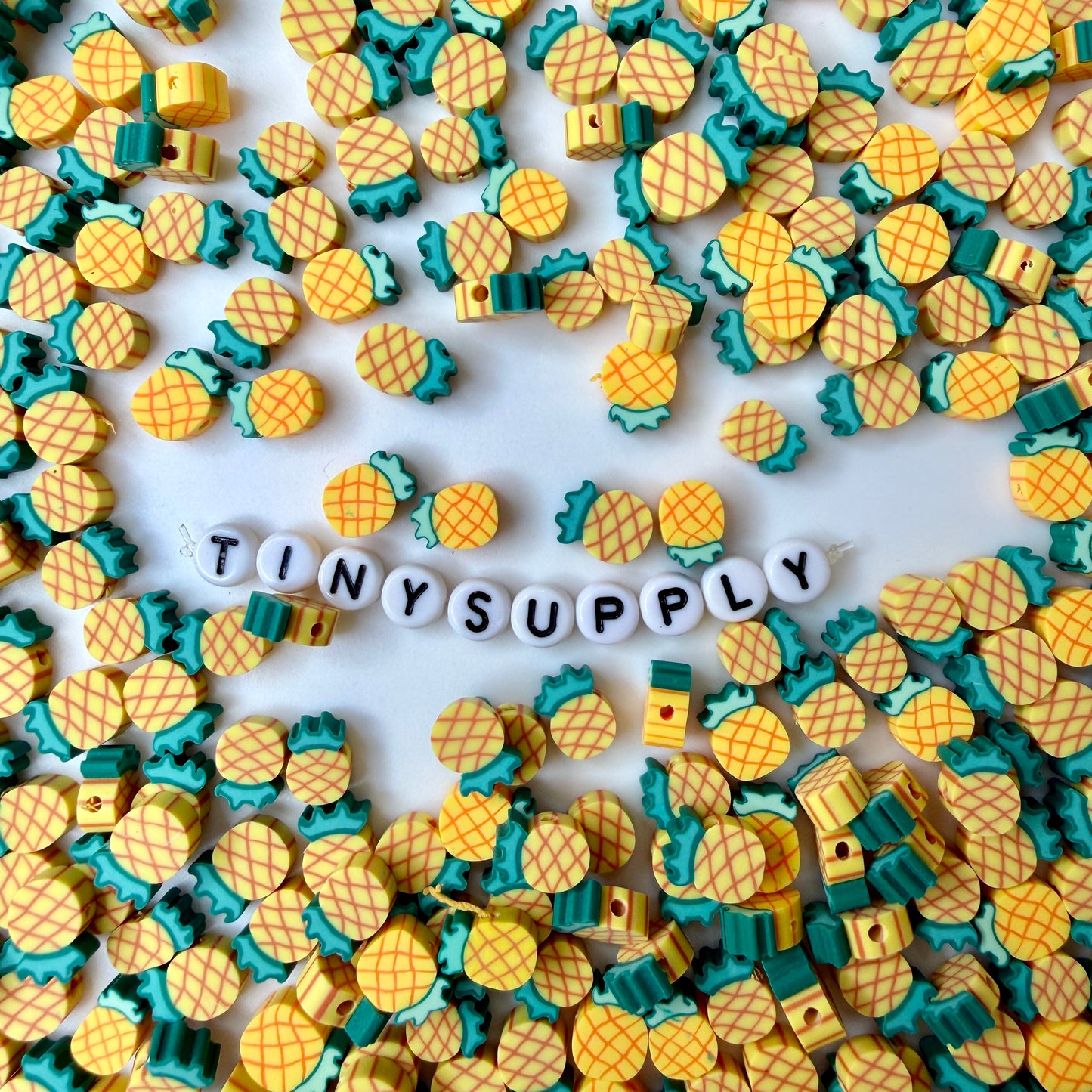 10MM Pineapple Fruit Themed Polymer Clay Beads