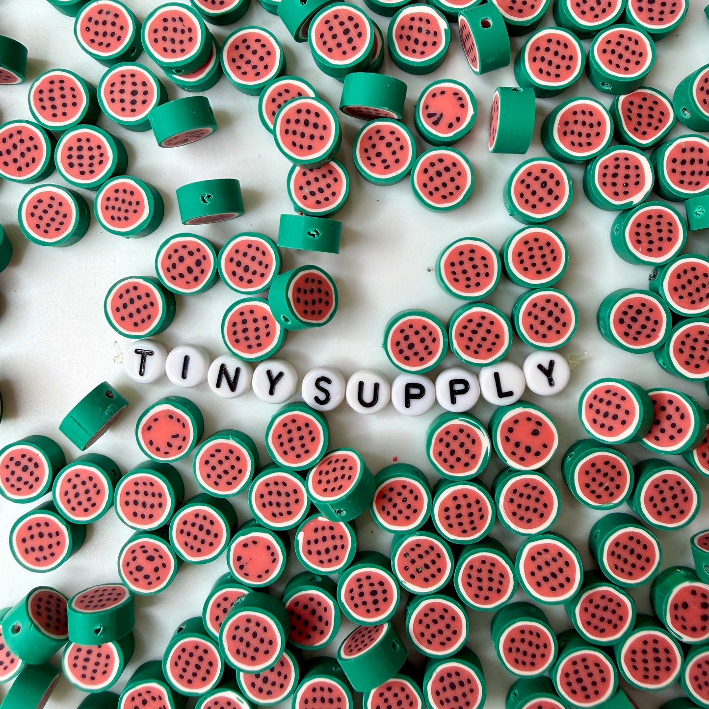 10MM Watermelon Fruit Themed Polymer Clay Beads