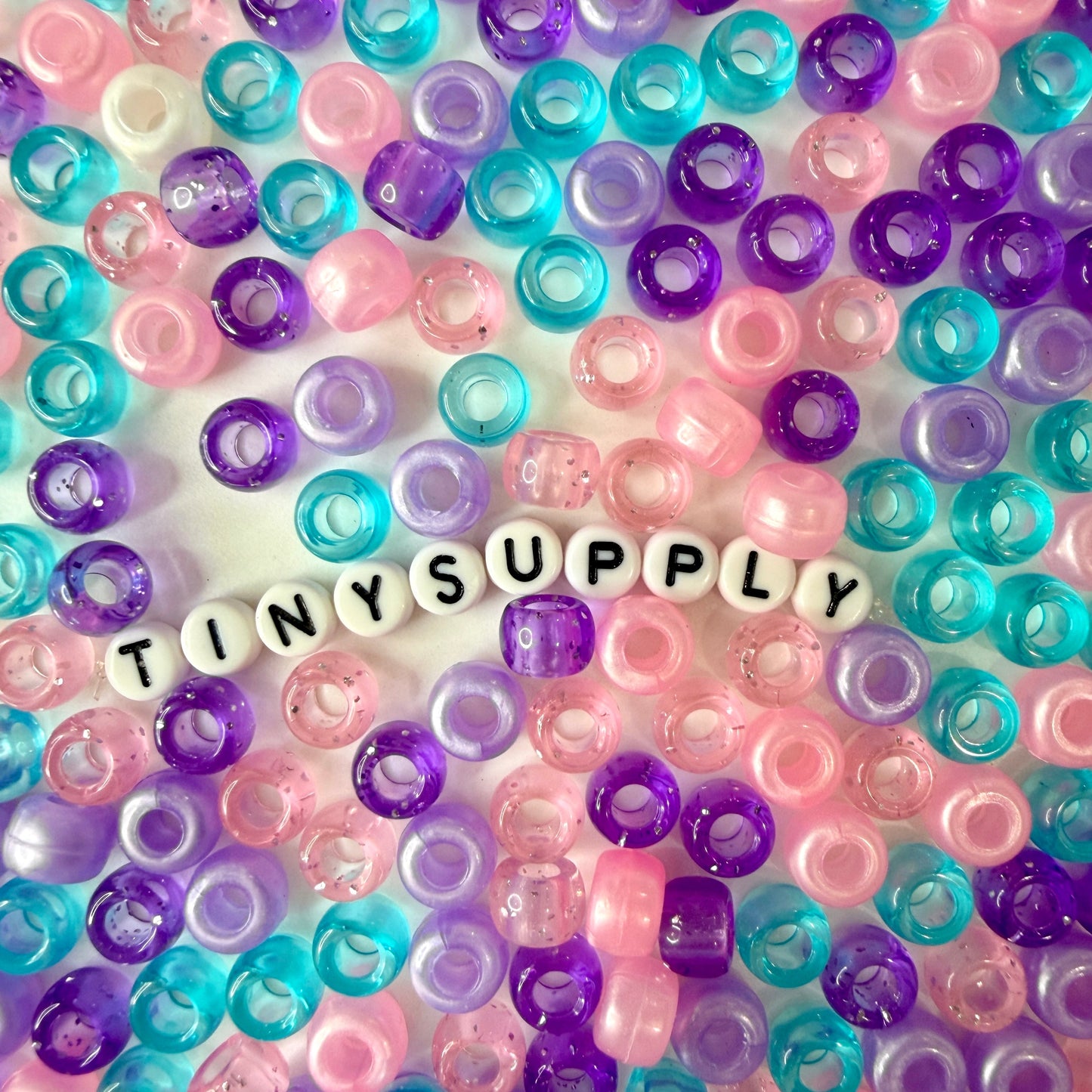 9MM Purple Pink Mermaid Themed Pony Beads