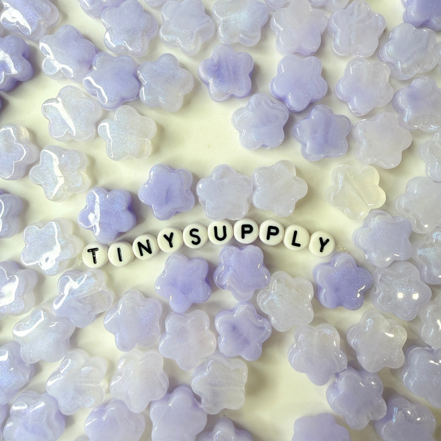 Chunky 15MM Pastel Acrylic Purple Star Flower Spacer Beads
