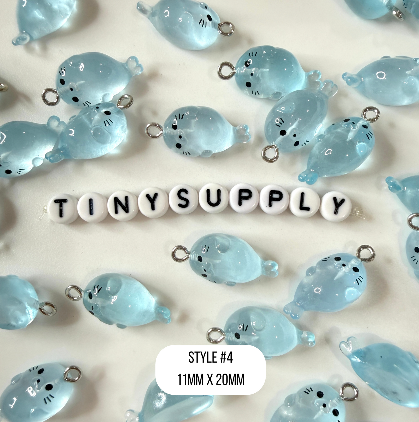Translucent Blue Seals, Lazy Seal Charms (Multiple Styles)