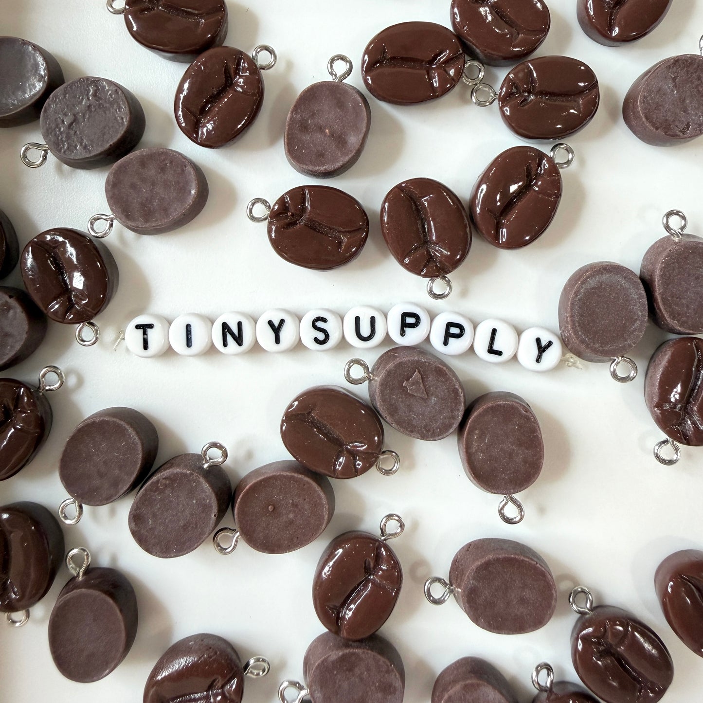 15MM x 12MM Coffee Bean, Food Themed Resin Charms