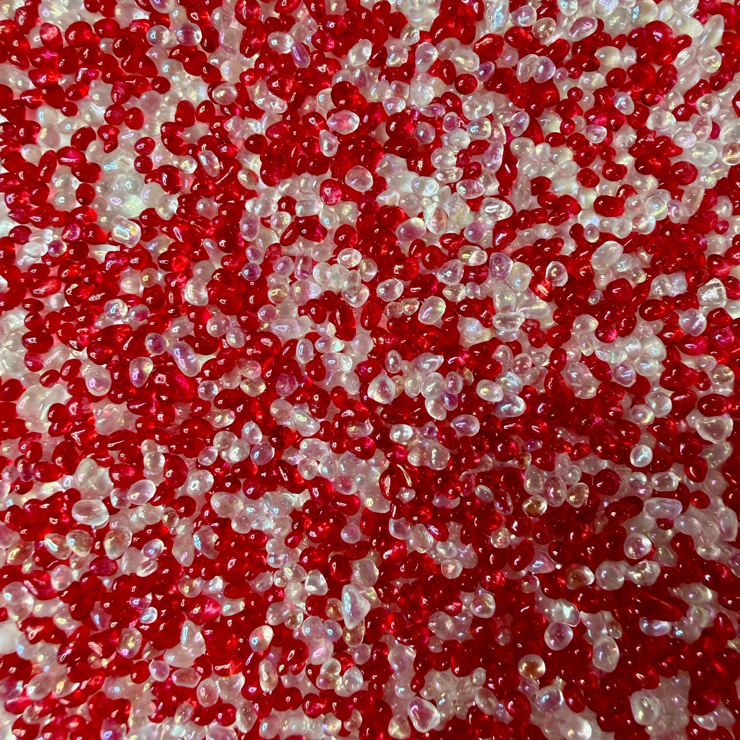 2MM-4MM Clear AB Red Pebble Mix (NOT EDIBLE) D49-12