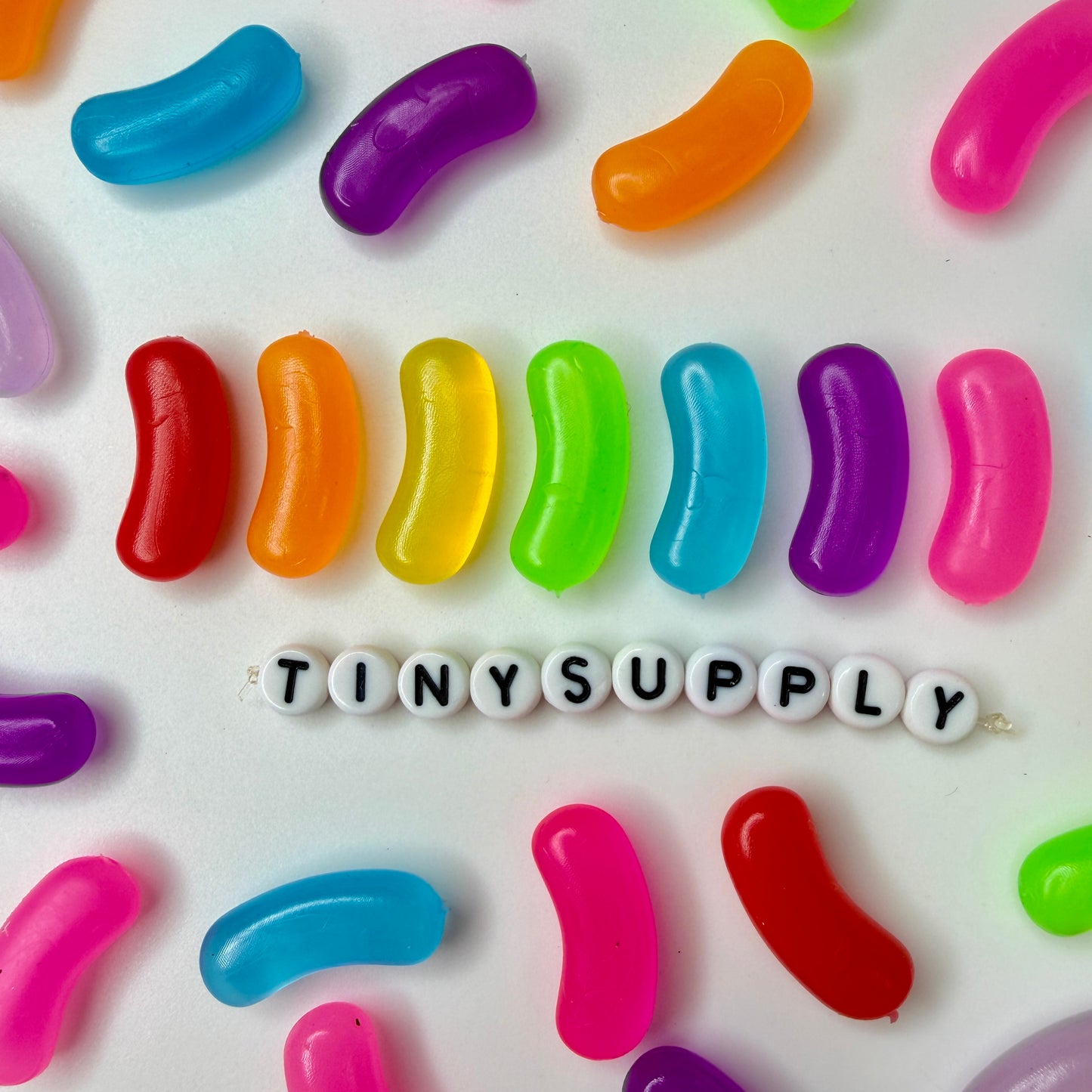 FAKE Medium/Large Jelly Bean, Candy Themed Cabochons (No Eyepins)