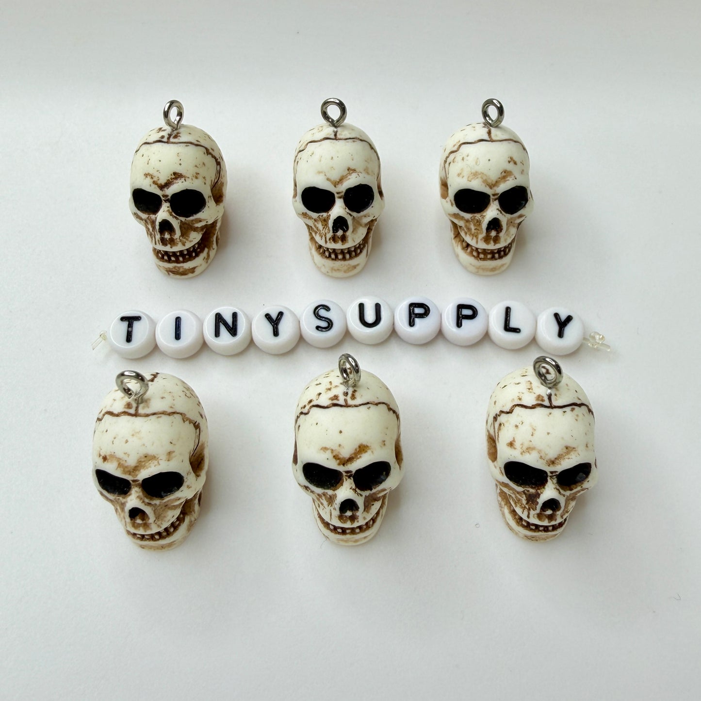 Resin Ancient Skull and Ghost, Halloween Themed Resin Charms