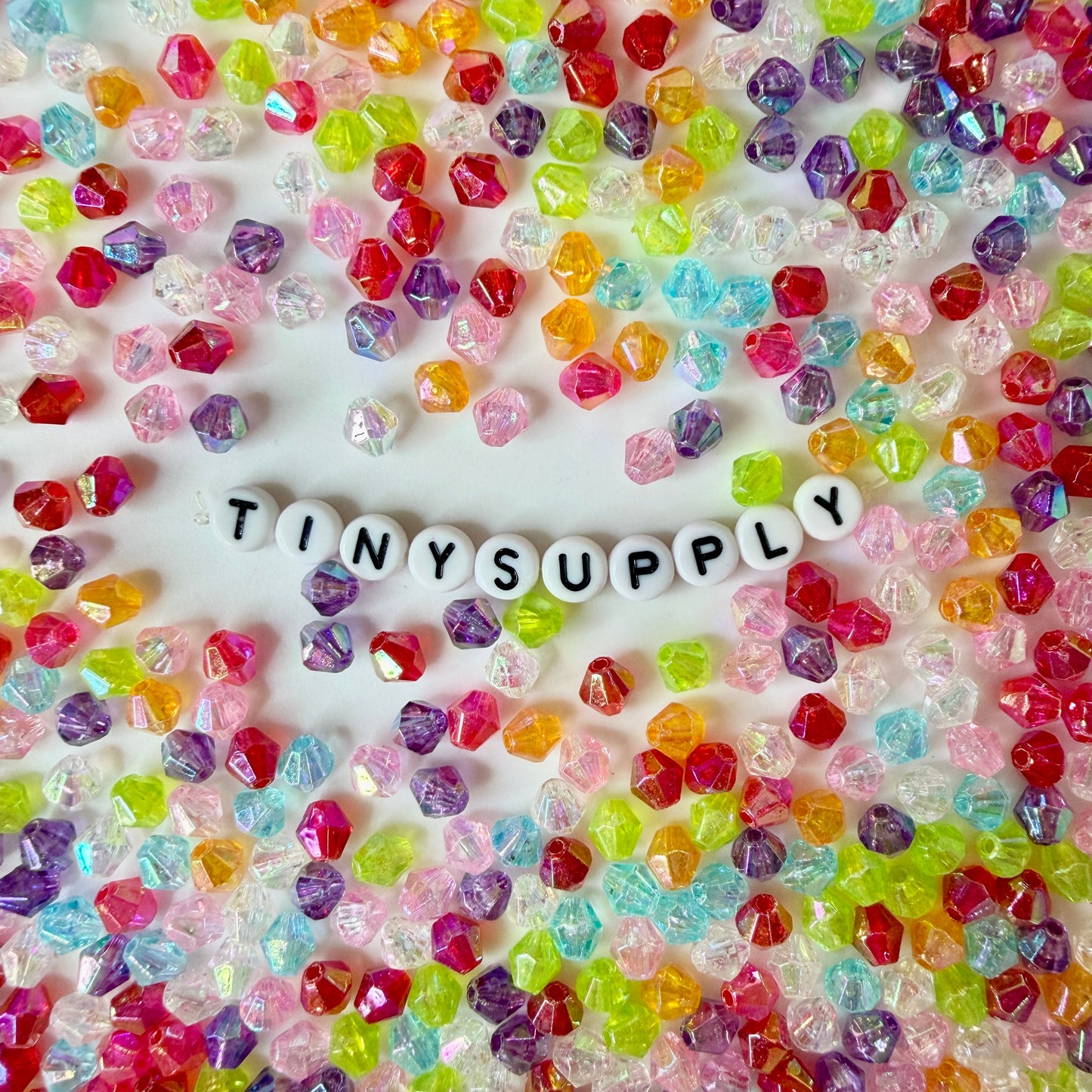 4MM/6MM Bicone AB Mixed Color Acrylic Beads