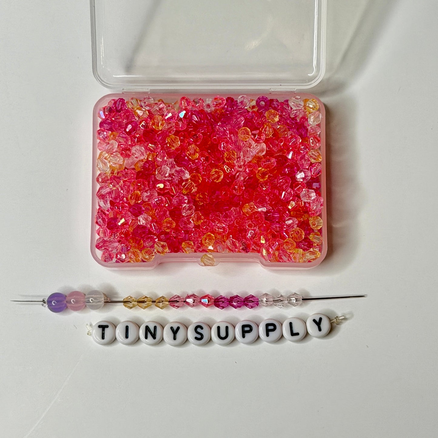 4MM Bicone Transparent Mix Themed Acrylic Bead Sets (500 beads/box)