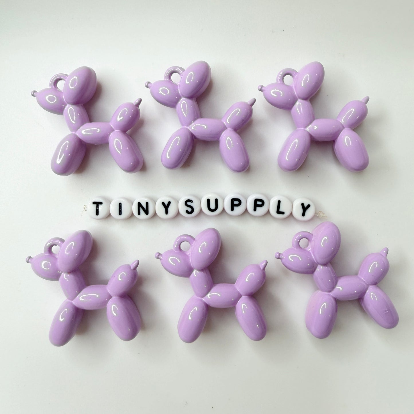 3CM Pastel Puffy Balloon Dog Resin Charm