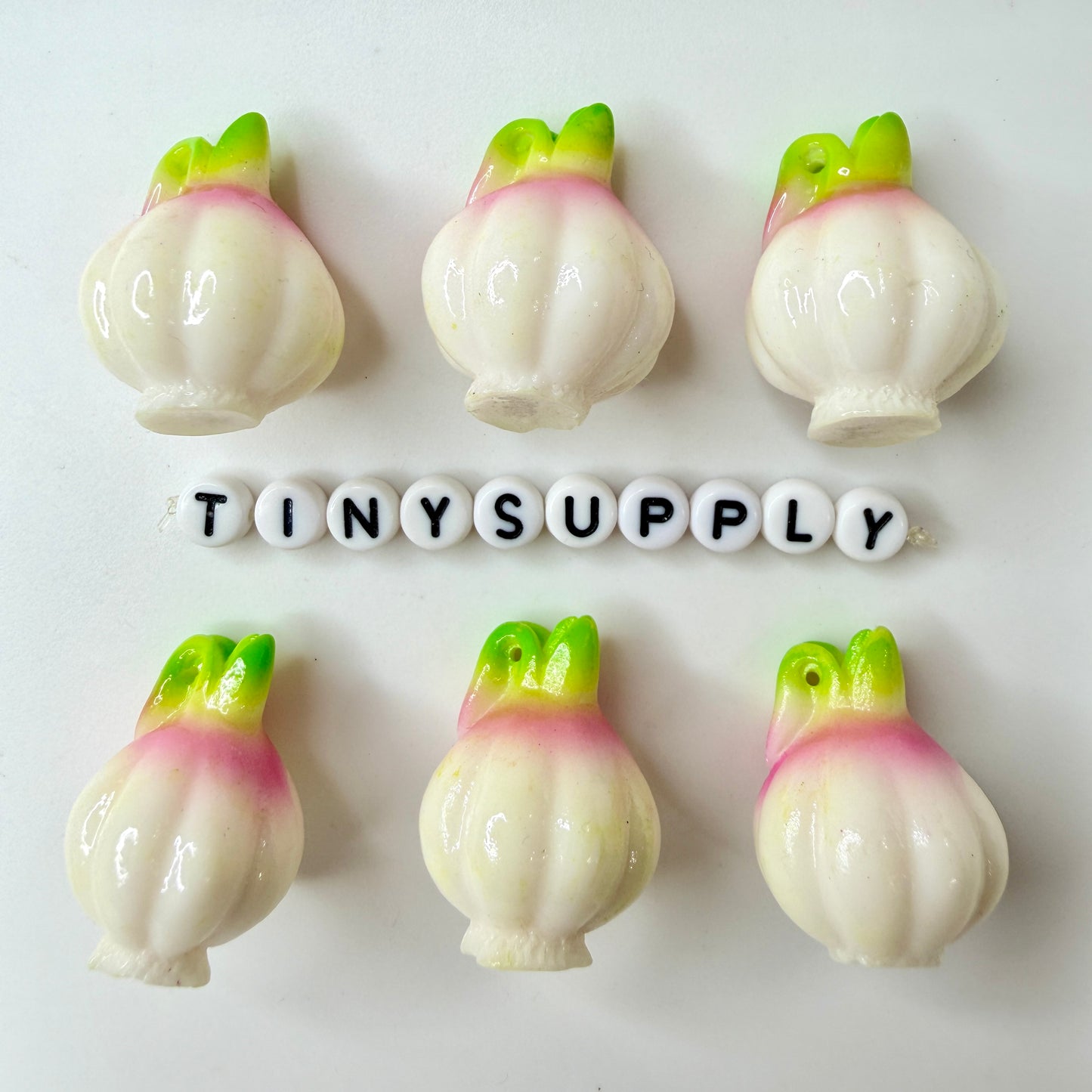 Resin Vegetable Charms, Red Pepper, Yellow Pepper, Garlic, Food Themed Crafts