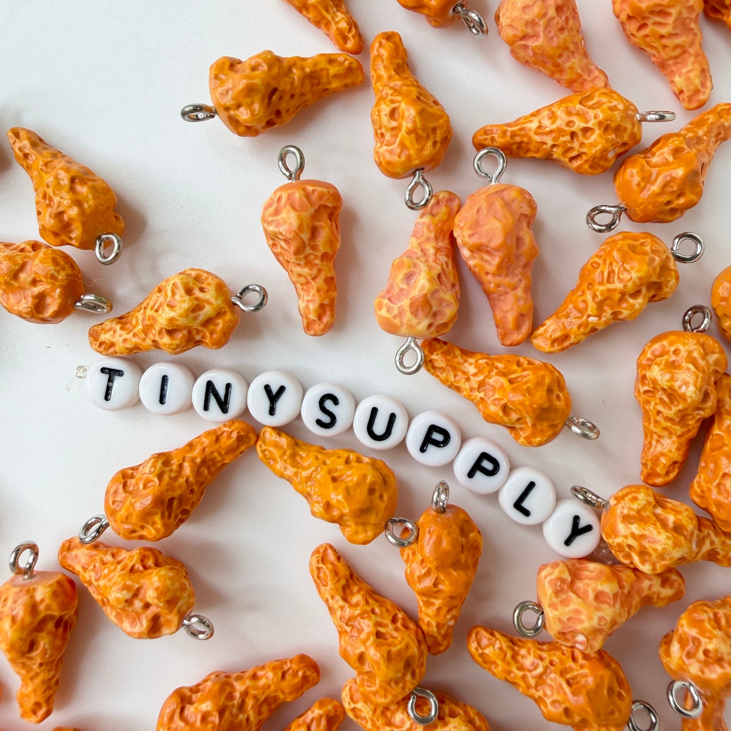 20MM x 9MM Fried Chicken Drumstick, Food Themed Resin Charms