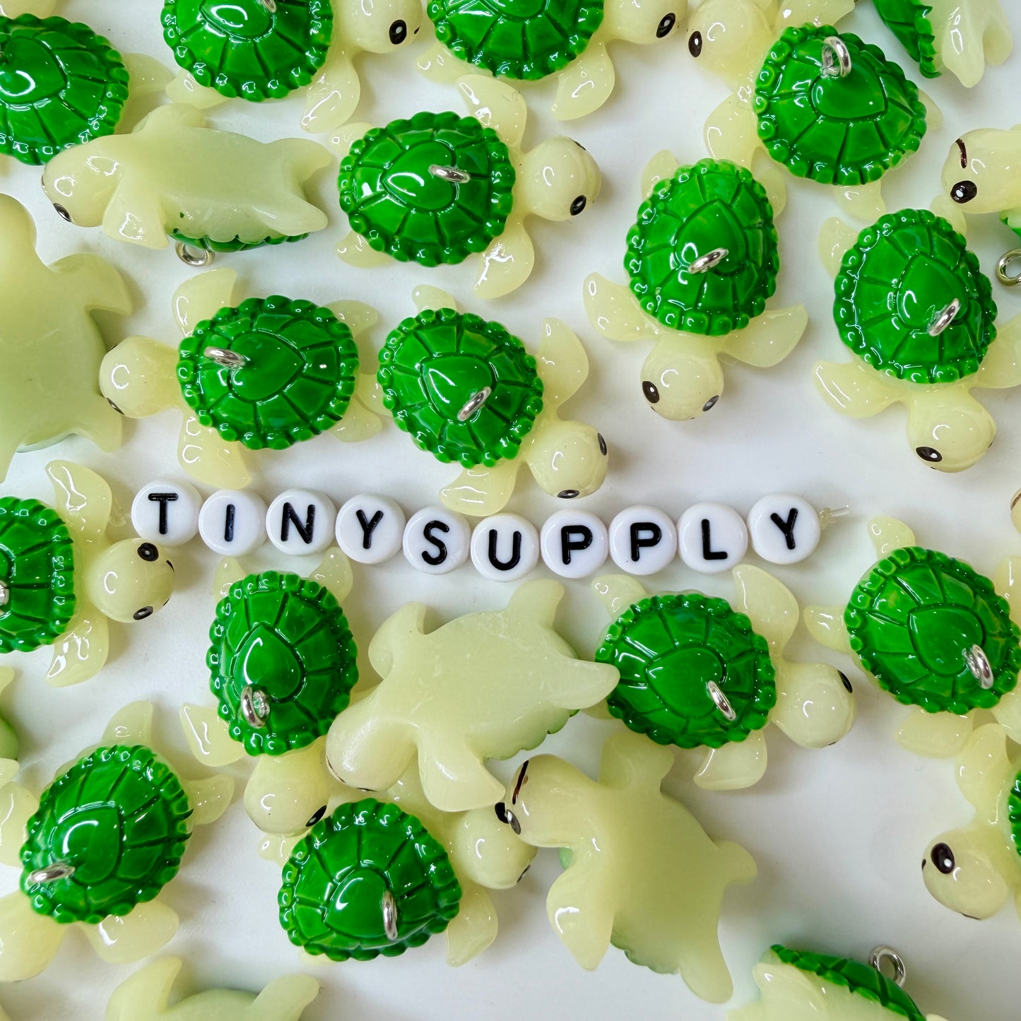 Green Sea Turtle Charms (28mm x 10mm)