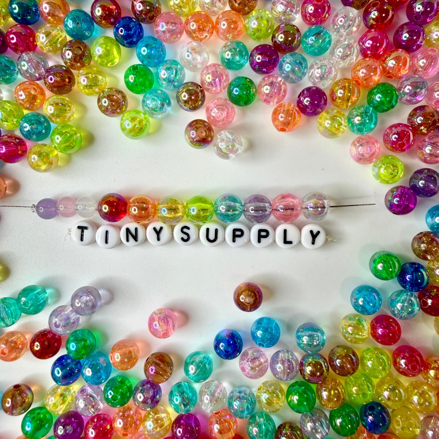 6MM/8MM AB Mixed Color Transparent Acrylic Beads