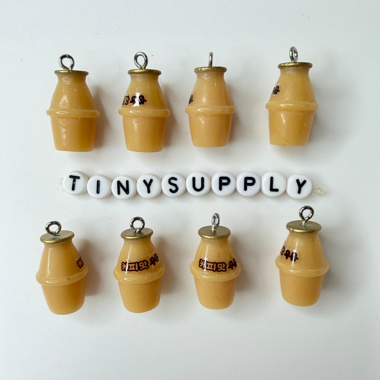 Cute Korean Banana, Strawberry, Chocolate Milk Bottle Charms (21MM x 31MM)