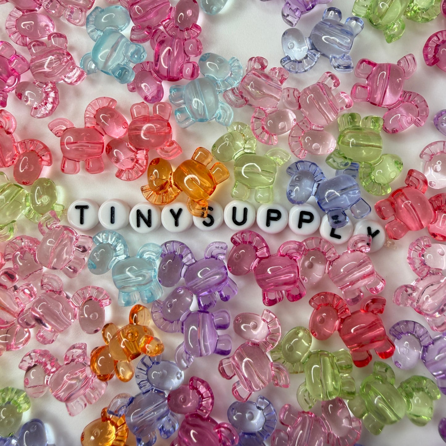 Chunky 17MM Mixed Color Translucent Horse Acrylic Bead
