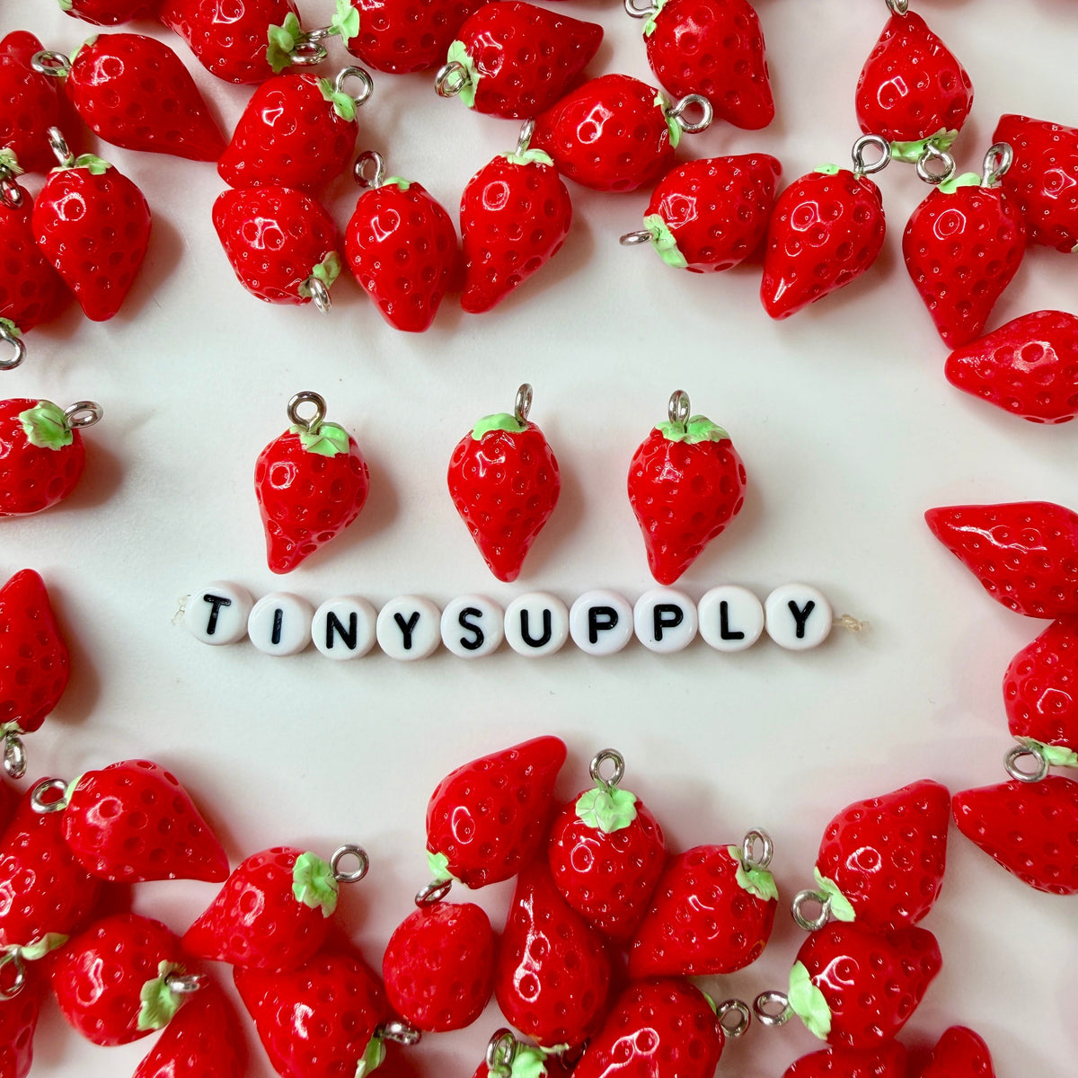22MM Pink and Red Strawberry Charm