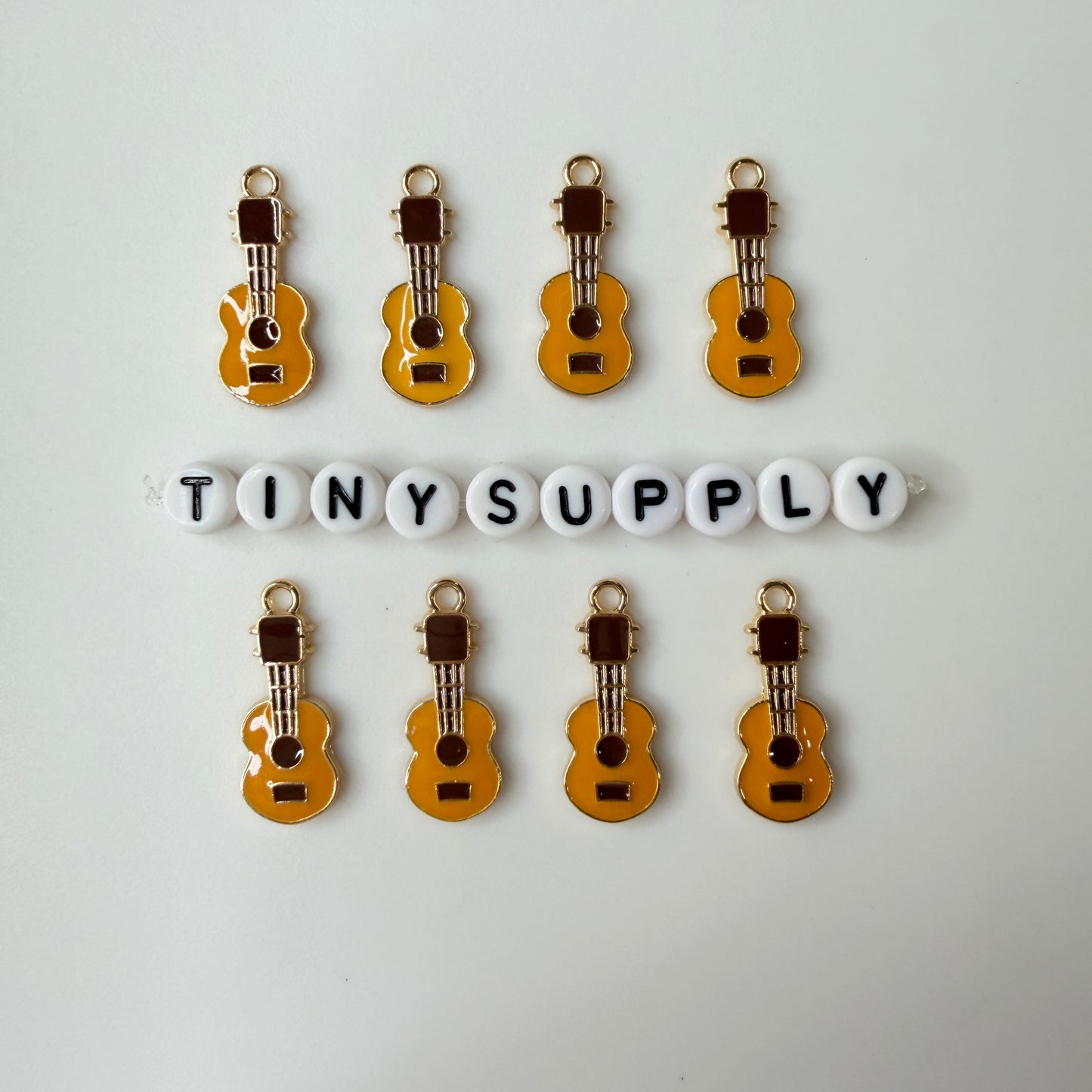 23MM Enamel Guitar Charm (Hole: 2mm)