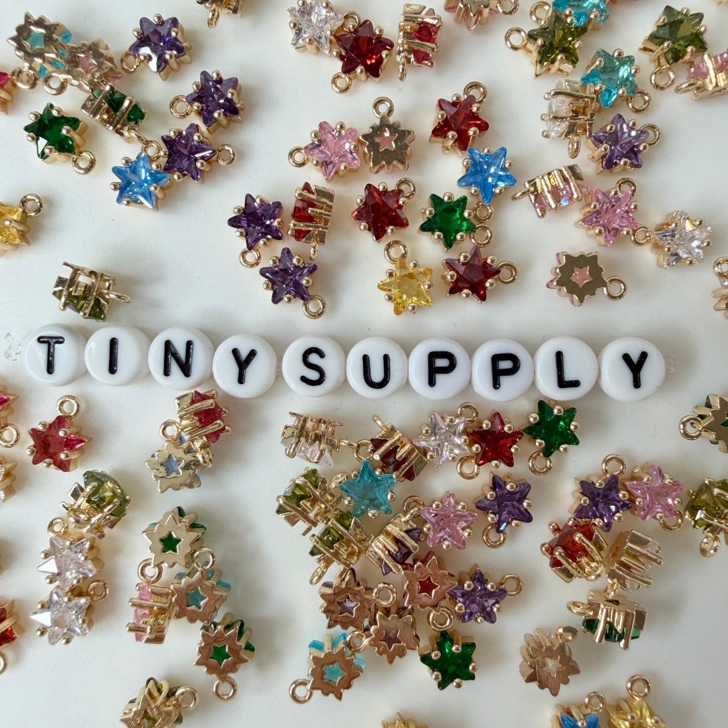 7.5MM x 5MM 14K Gold Plated Star Charms