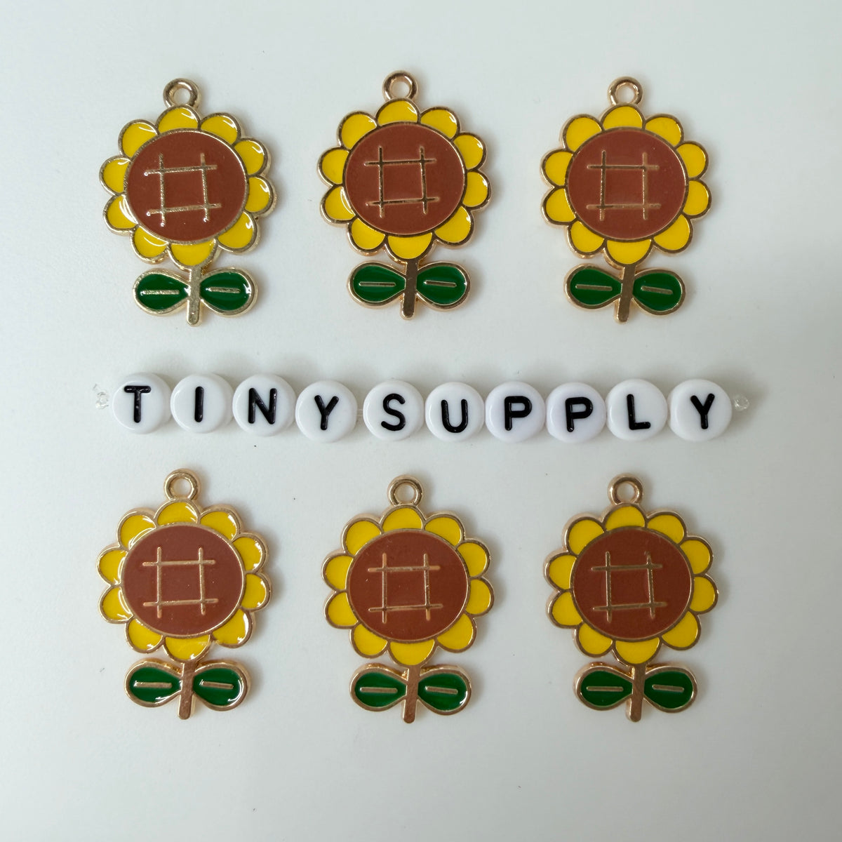 Bright Sunflower Themed Enamel Charm