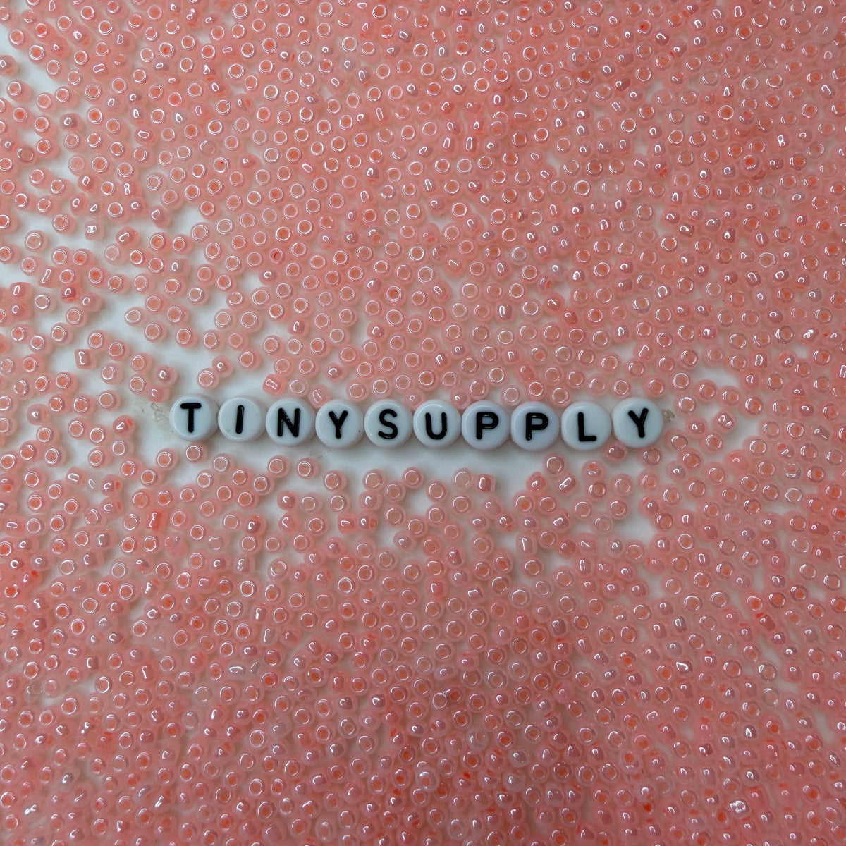 3MM AB Grapefruit Pink, Cream Line 8/0 Glass Seed Beads (CR-05) D59-05