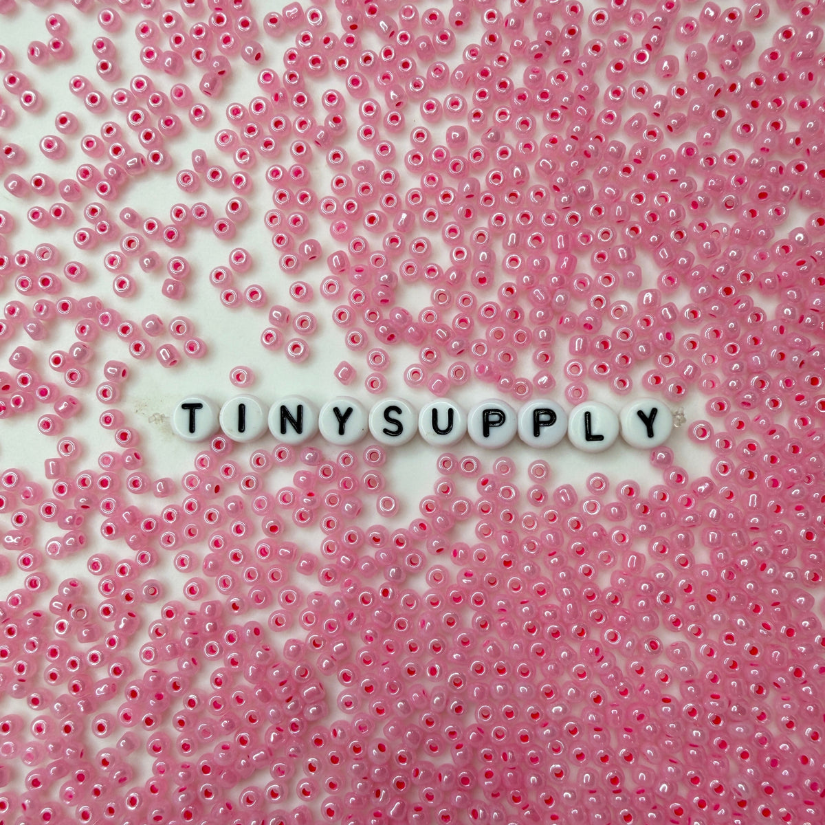 3MM AB Rose Pink, Cream Line 8/0 Glass Seed Beads (CR-08) D59-08