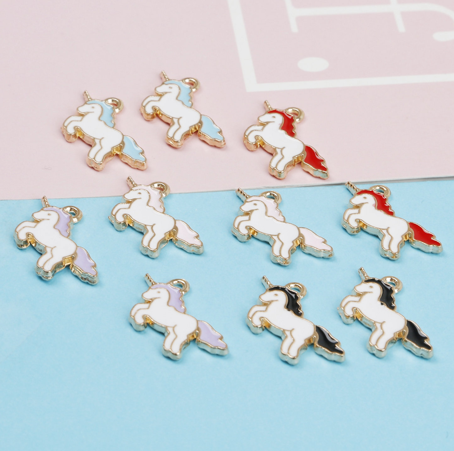 22MM Cute Unicorn Enamel Charm
