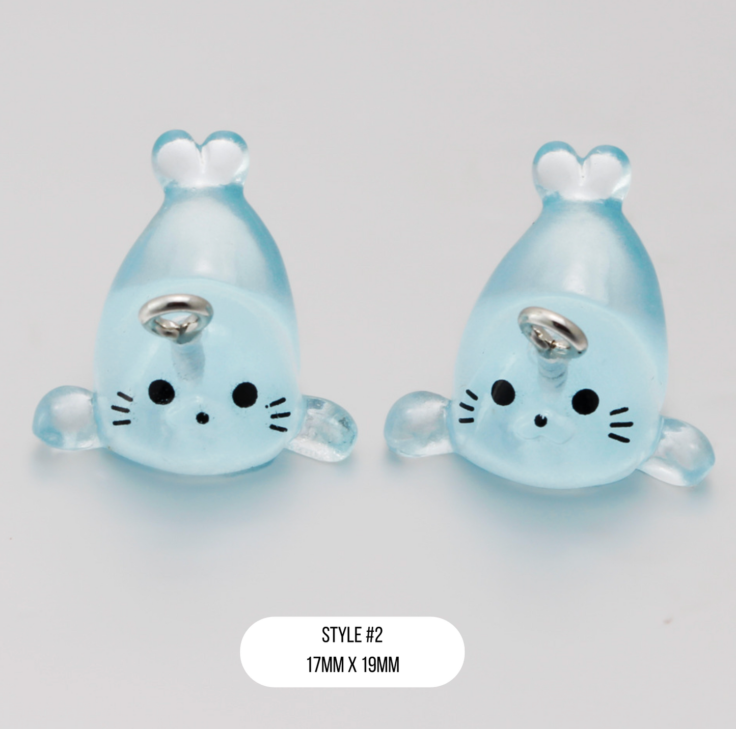 Cute Translucent Blue Seals, Lazy Seal Charms (Multiple Styles)