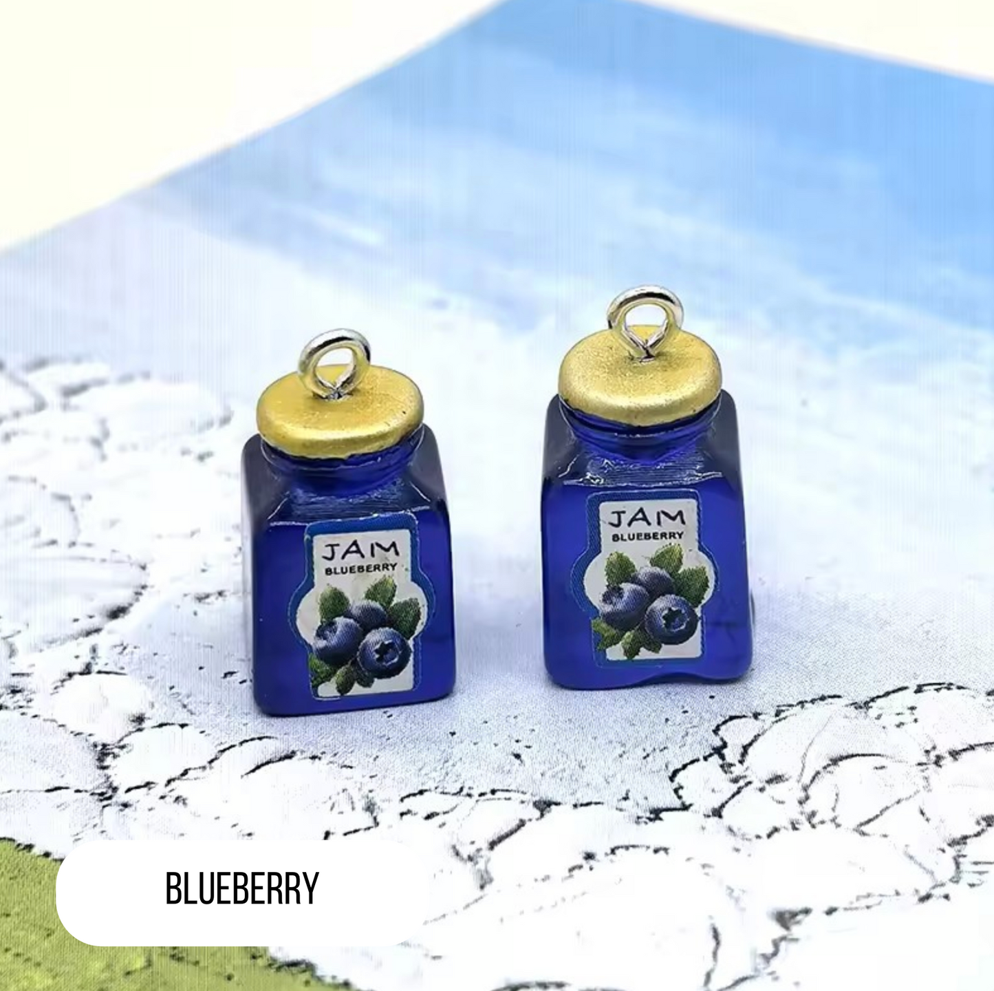 Blueberry Jam/Strawberry Jam Jar Resin Charm