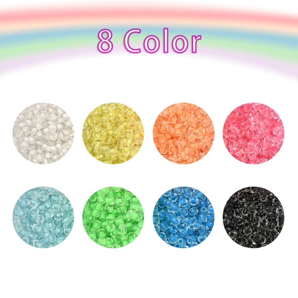 3.5MM Glow-in-Dark Glass Seed Bead Kit (3600 beads)