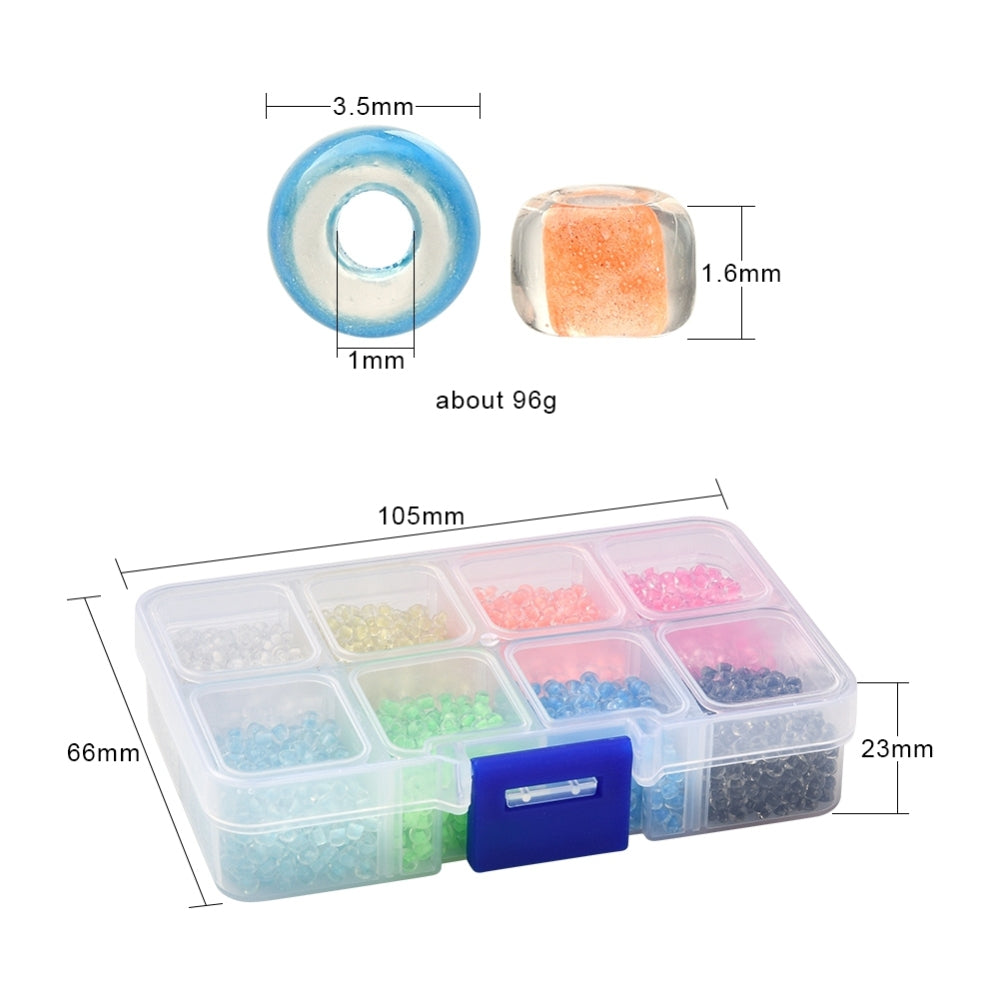 3.5MM Glow-in-Dark Glass Seed Bead Kit (3600 beads)