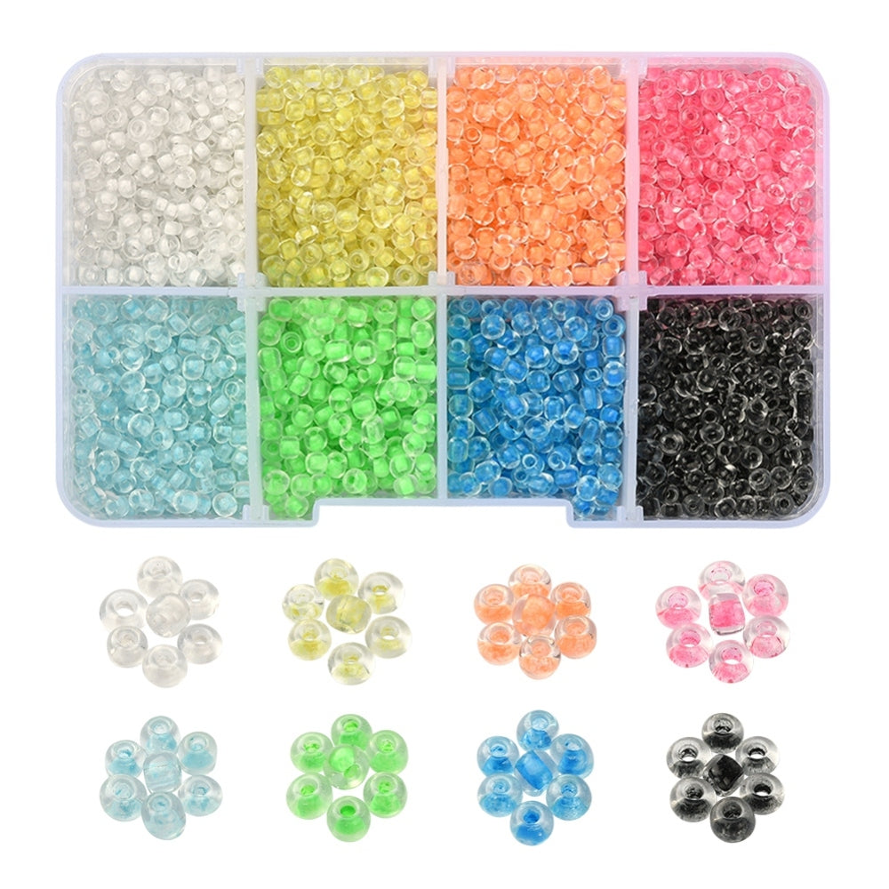 3.5MM Glow-in-Dark Glass Seed Bead Kit (3600 beads)