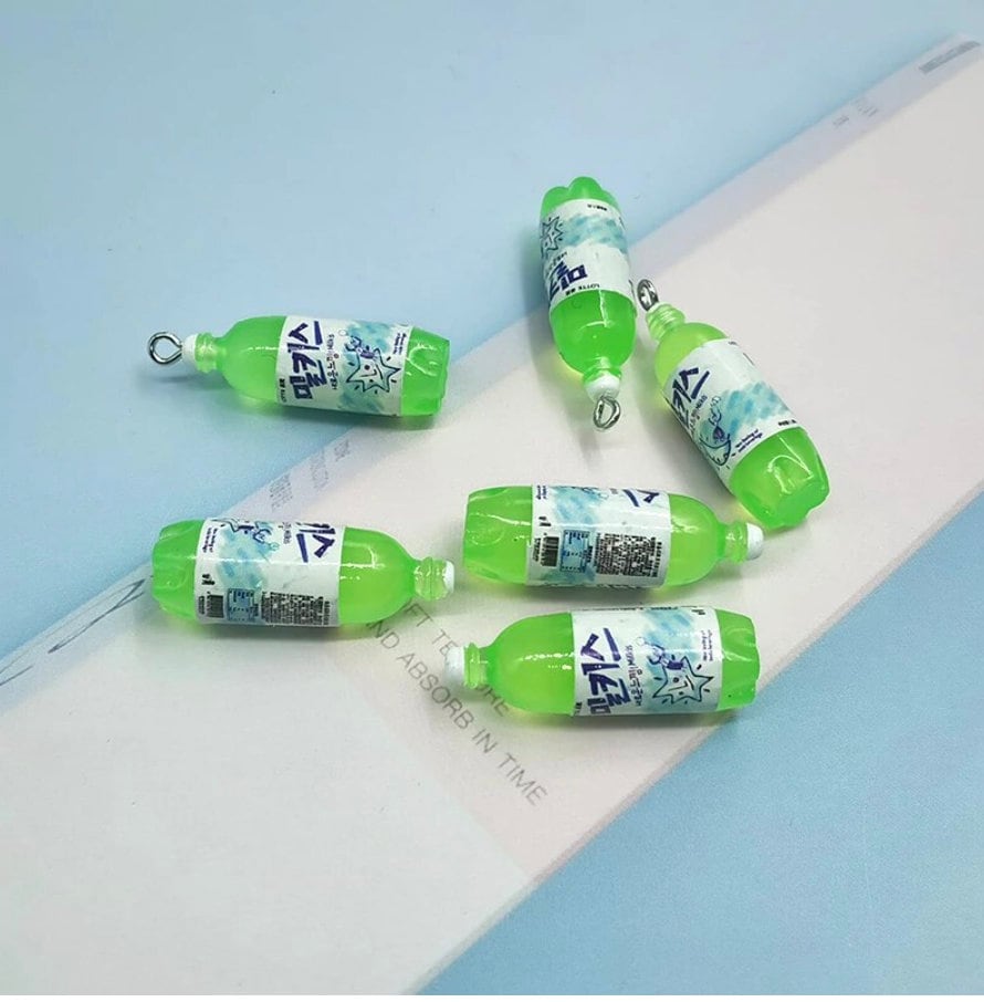 Korean Carbonated Soda Drink Resin Charms (37.5MM x 11MM)