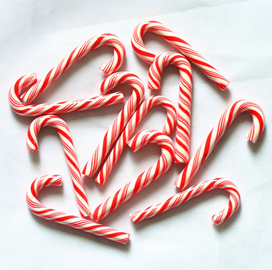 Large Polymer Clay Candy Cane (44mm x 19mm) NOT EDIBLE
