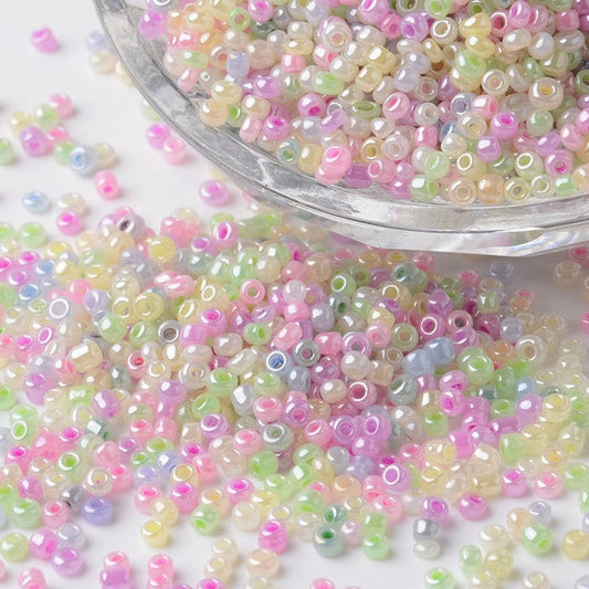 2MM Bright Macaron Mix 12/0 Glass Seed Beads (K003)