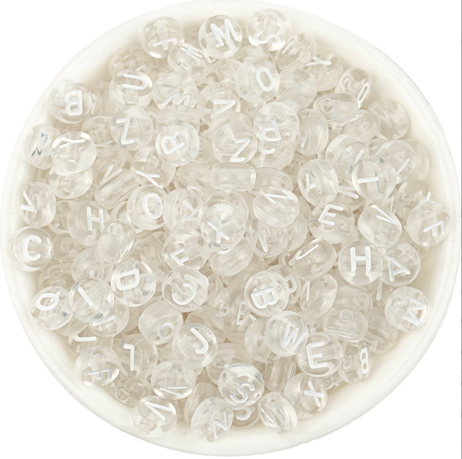 7MM Transparent Acrylic Letter Beads (200pc/400pc)