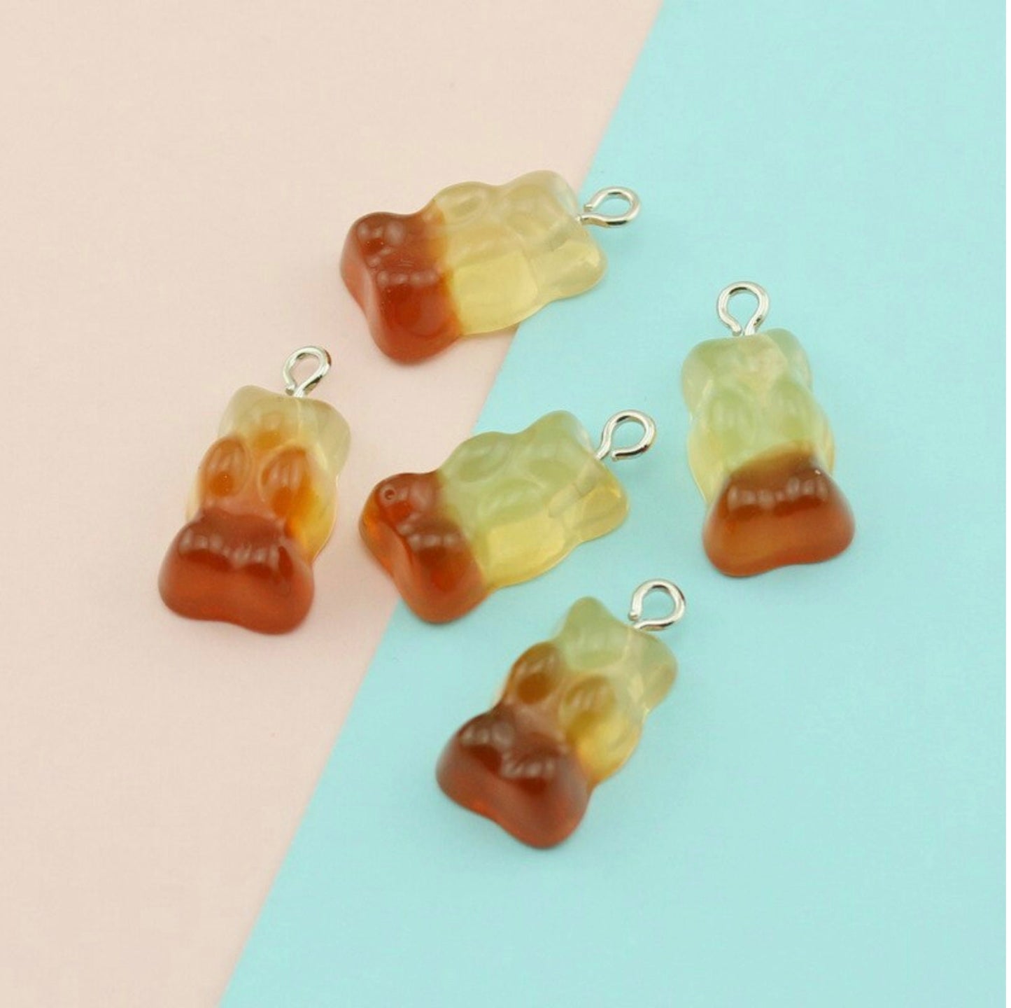 Cute Cola Gummy Bear with Eye Pin Charm (19mm x 12mm)