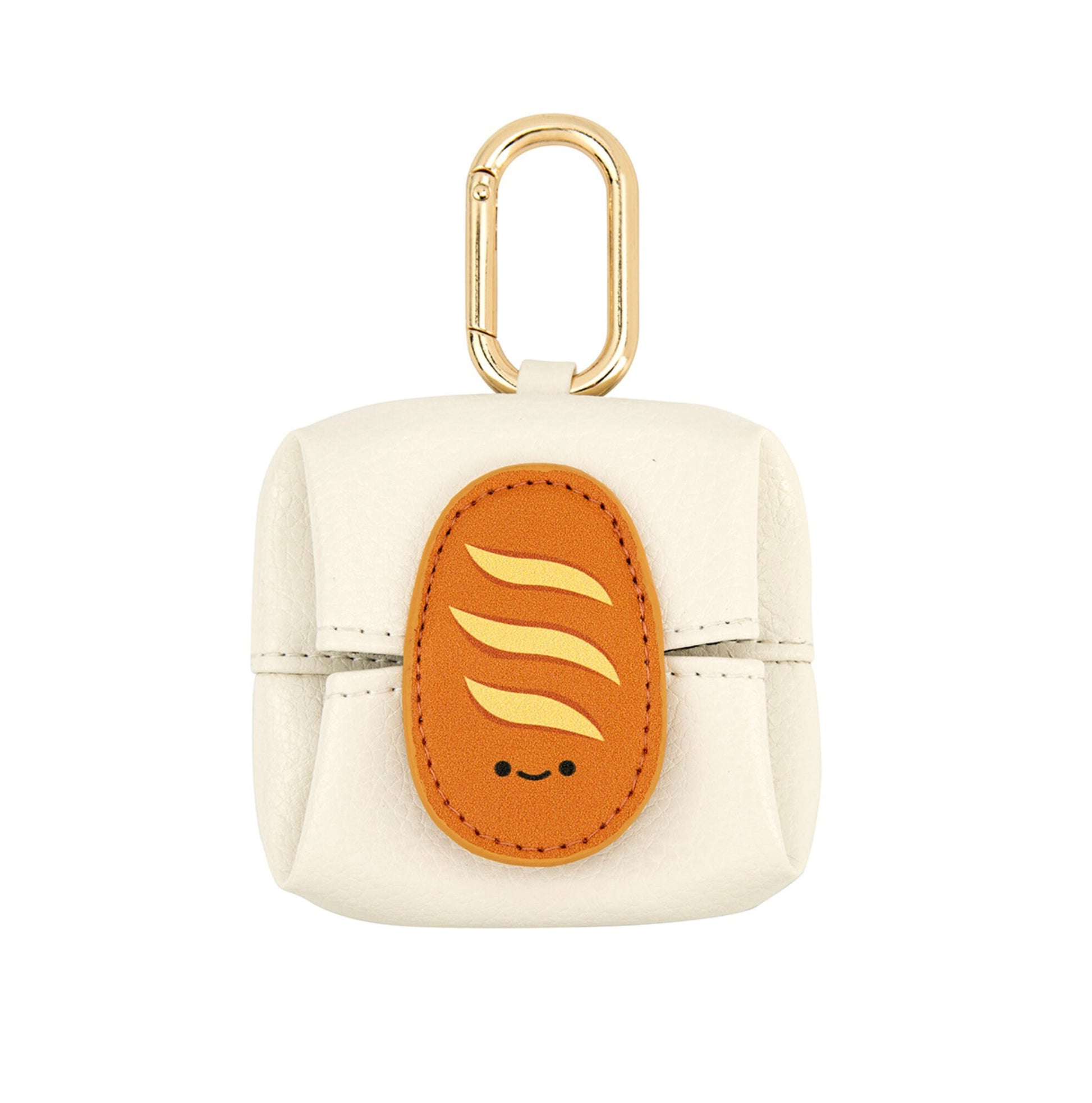 Cute Food Themed AirTag, Small Accessory Bag with Clasp (Egg, Bread, Lemon, Carrot, Strawberry, Pineapple, Avocado)