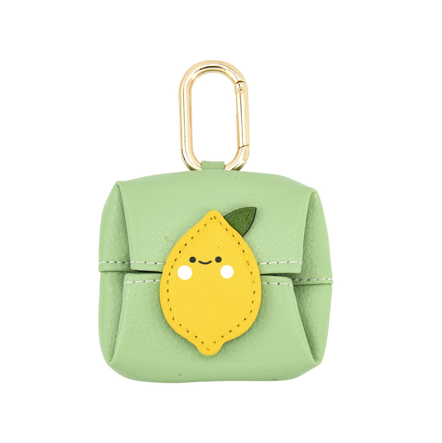 Cute Food Themed AirTag, Small Accessory Bag with Clasp (Egg, Bread, Lemon, Carrot, Strawberry, Pineapple, Avocado)