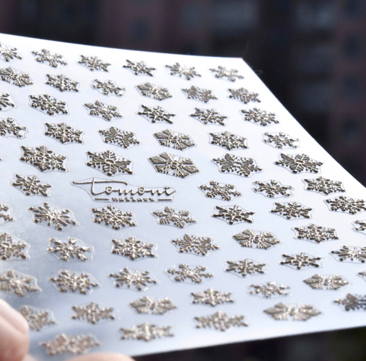 5D Silver Sparkle Winter Snowflake Nail Art Stickers (to207)