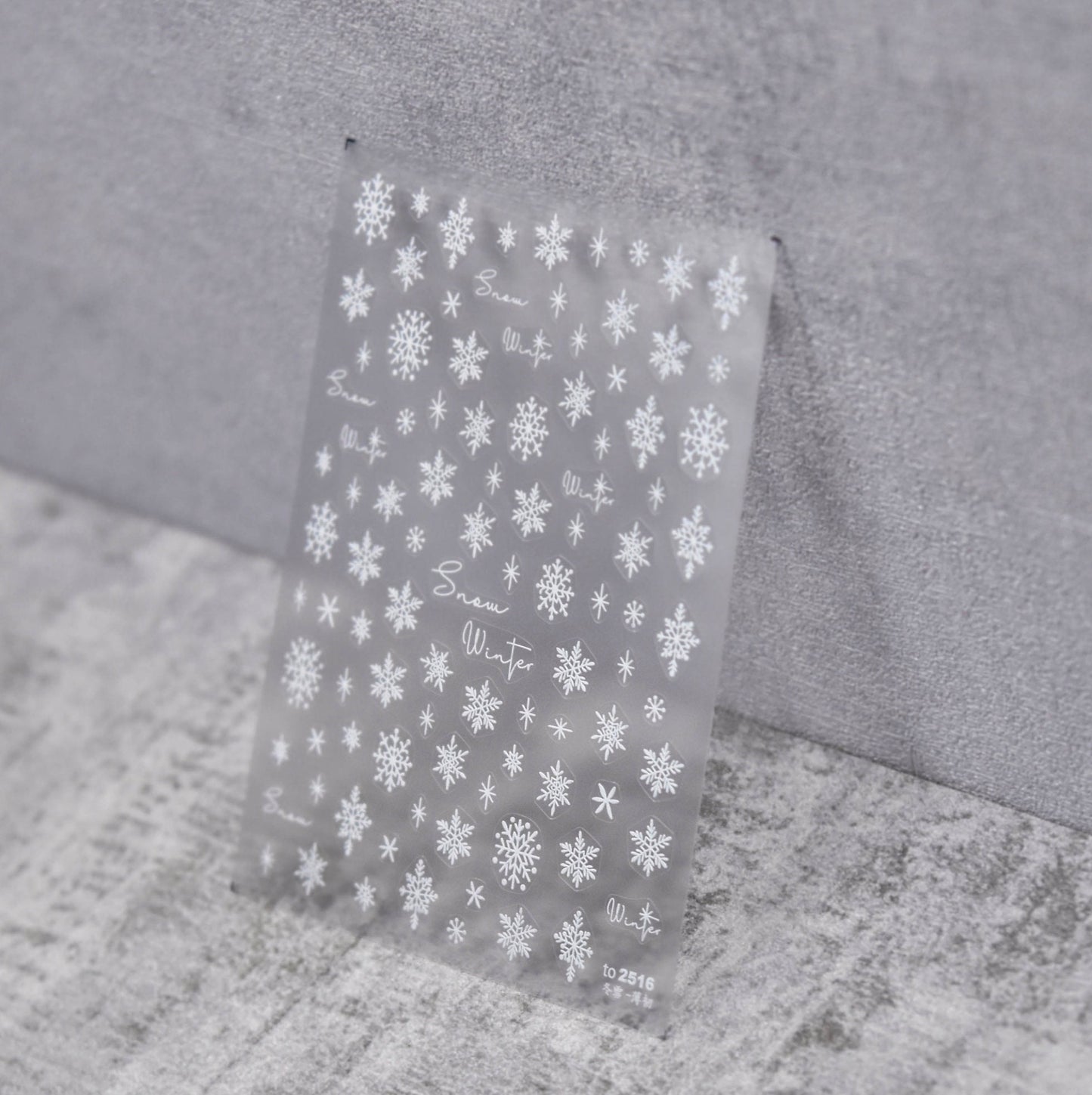 5D Winter Themed Snowflake Nail Art Stickers