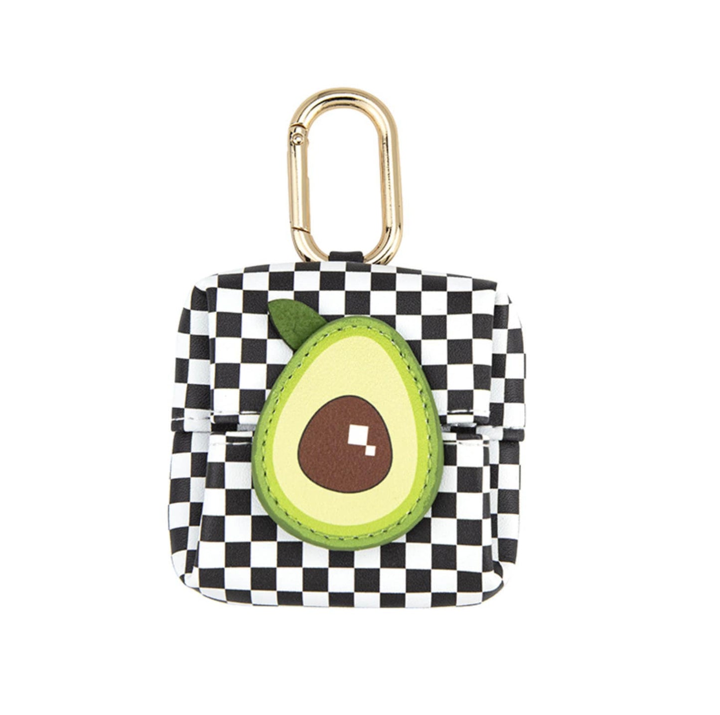 Cute Food Themed AirTag, Small Accessory Bag with Clasp (Egg, Bread, Lemon, Carrot, Strawberry, Pineapple, Avocado)