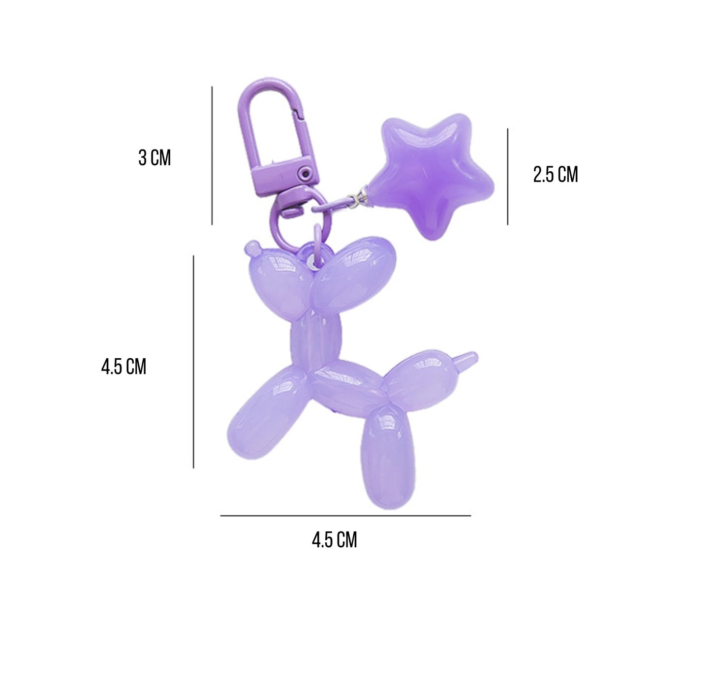 Cute Acrylic Ballon Dog Themed Keychain, Keyring, Lanyard, Phone Accessories