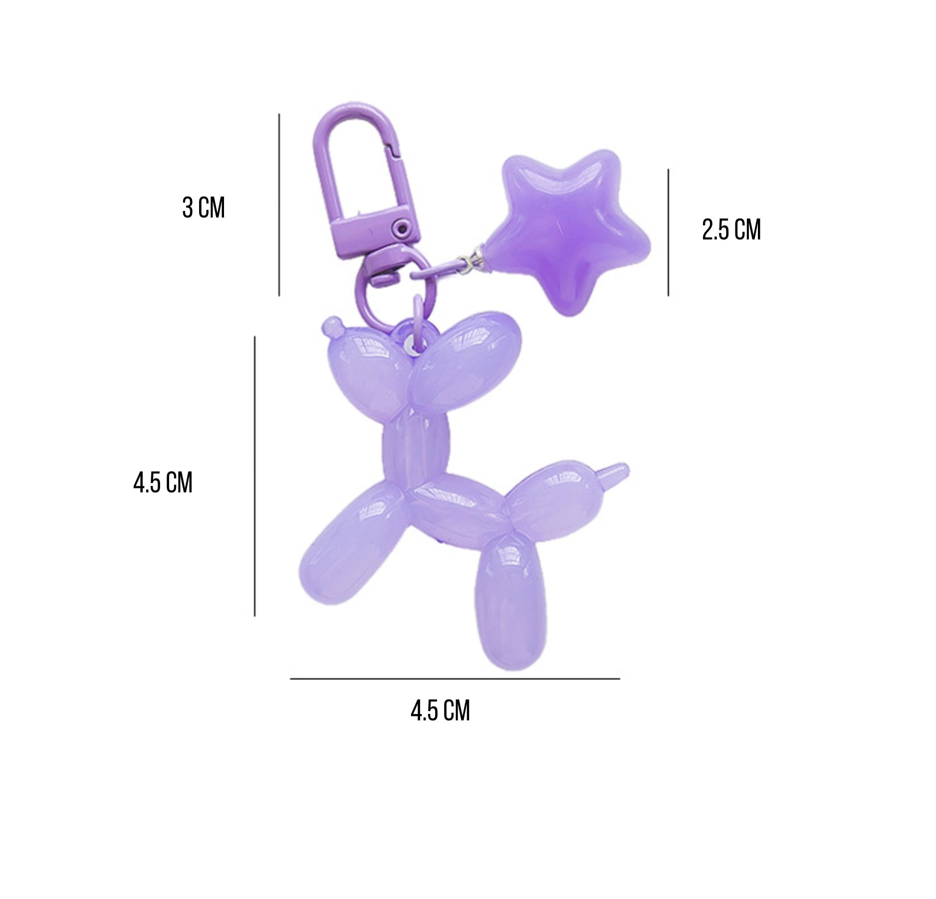 Cute Acrylic Ballon Dog Themed Keychain, Keyring, Lanyard, Phone Accessories