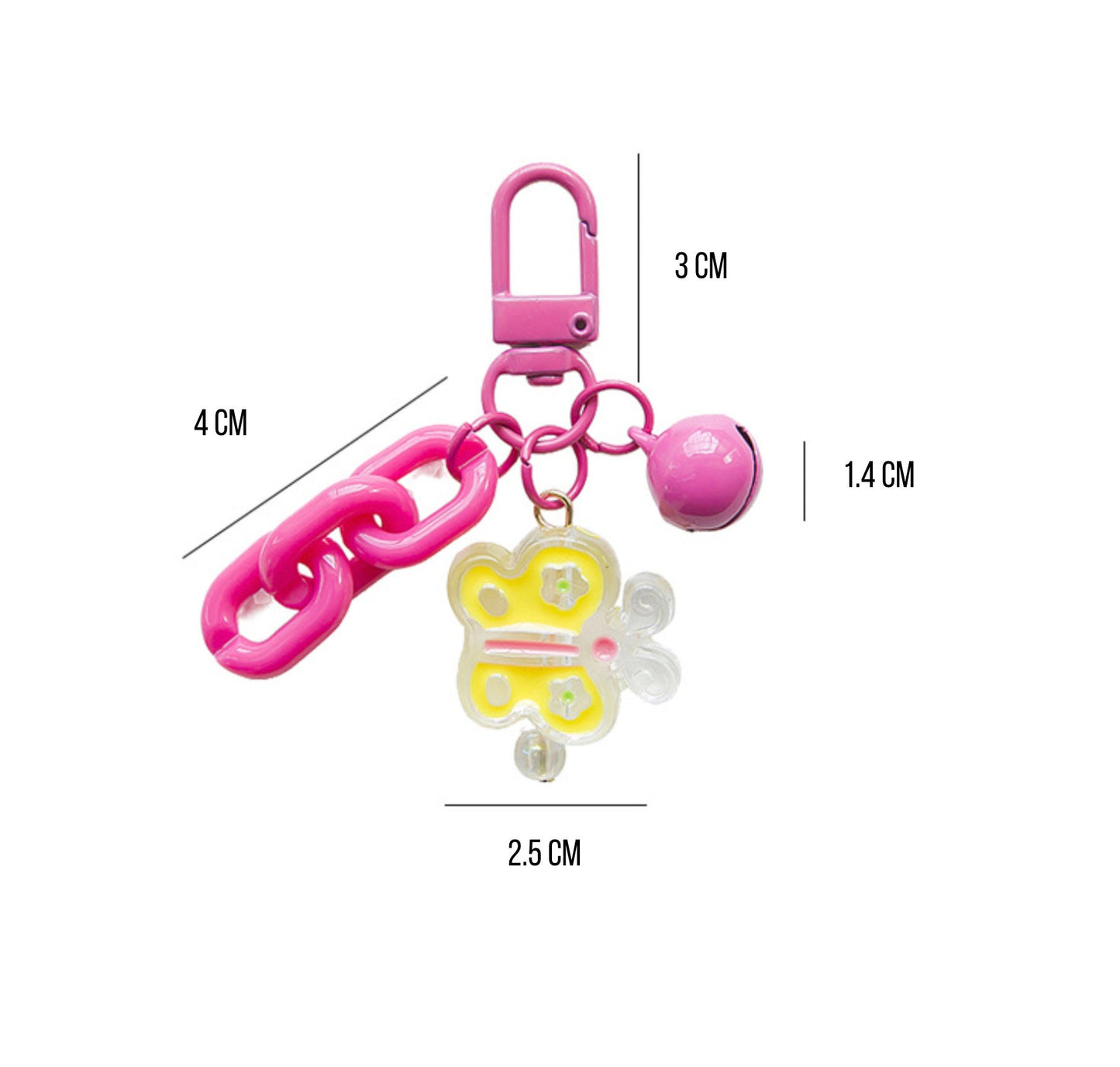 Cute Acrylic Beads Acrylic Chain Link, Fruit Themed Keychain, Key ring