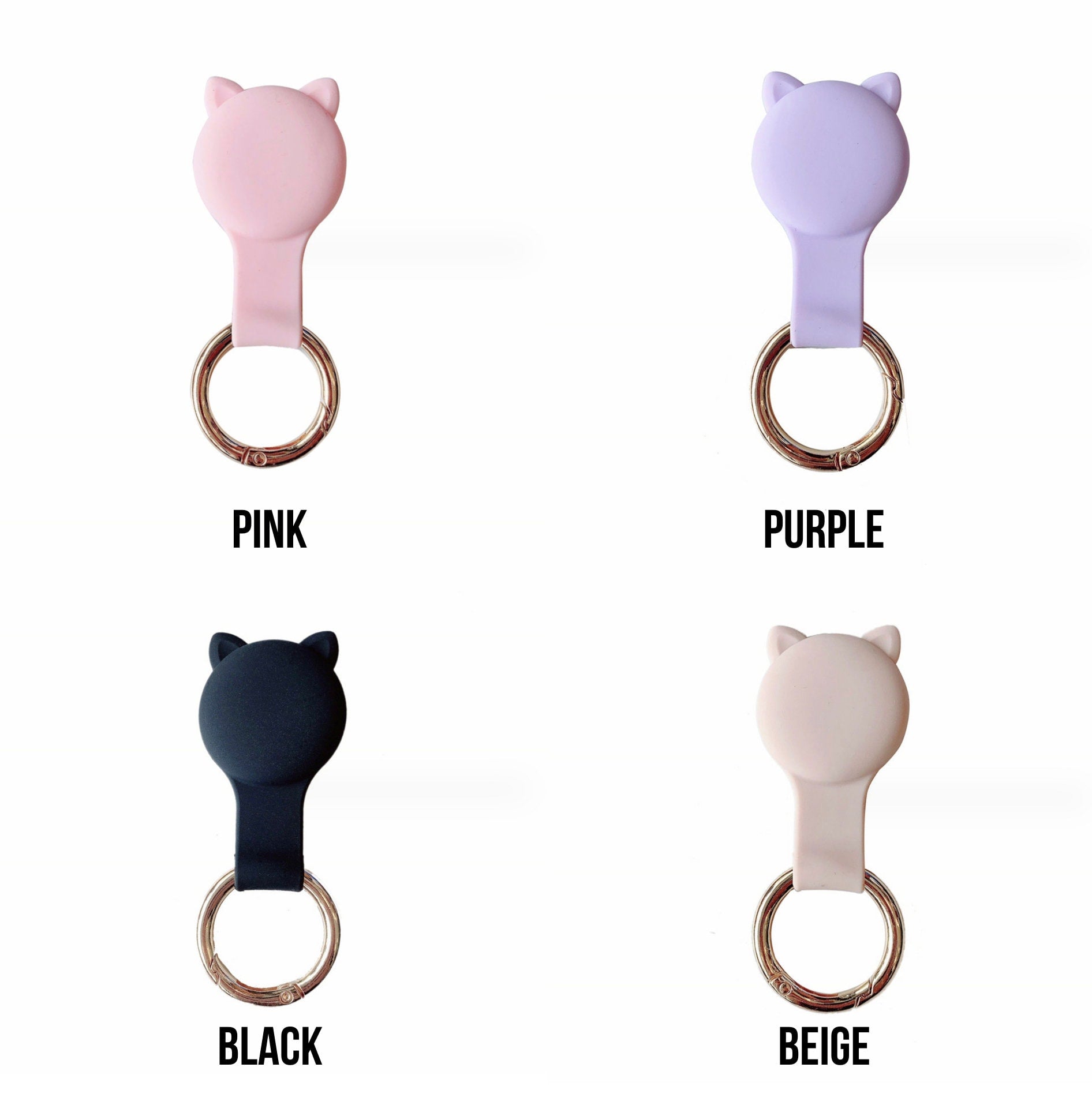 Cute Cat and Bear Themed Silicone AirTag Case