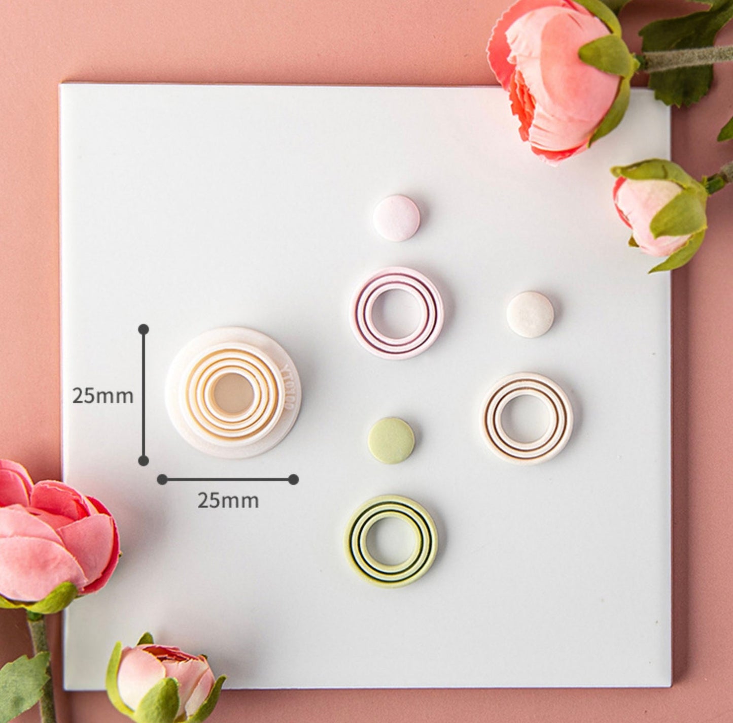 22MM/25MM Circle Spiral Cutout Polymer Clay Cutter