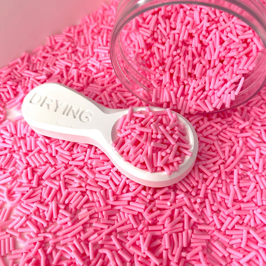 Bright Pink Short Polymer Clay Sprinkle (NOT EDIBLE) D28-33