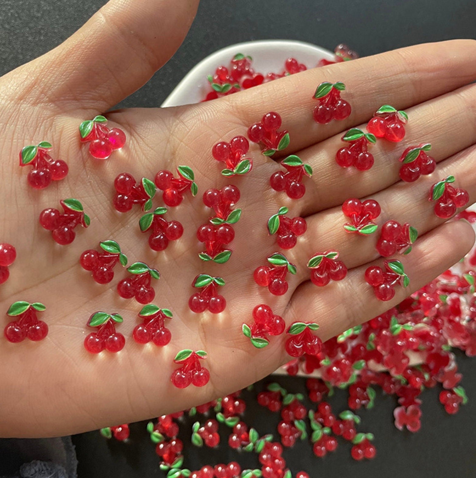 9MM Cherry Fruit Nail Art Charms, Decoden, DIY Supplies, Mini Cabochon –  TinySupplyShop